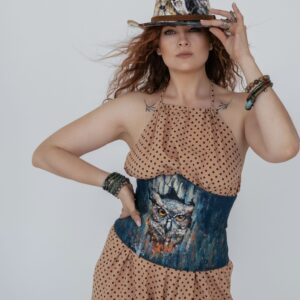 Džinsinis korsetas „Apuokas“